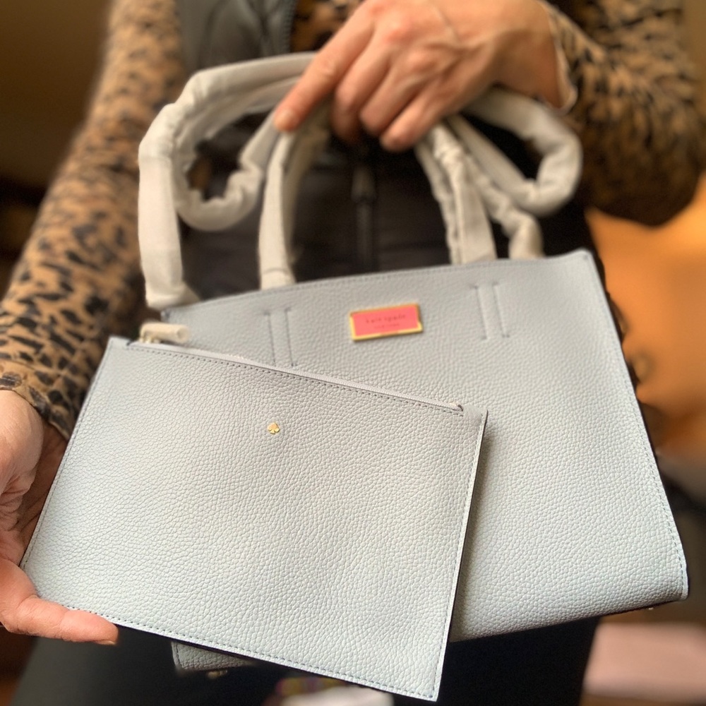 Authentic Kate Spade leather tote/Crosby/wristlet - Picture 2 of 10